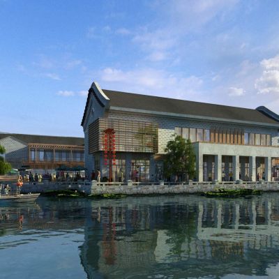 新中式楼房建筑