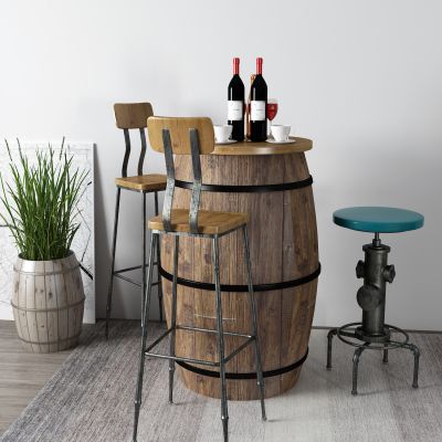 工业风酒桶 吧台