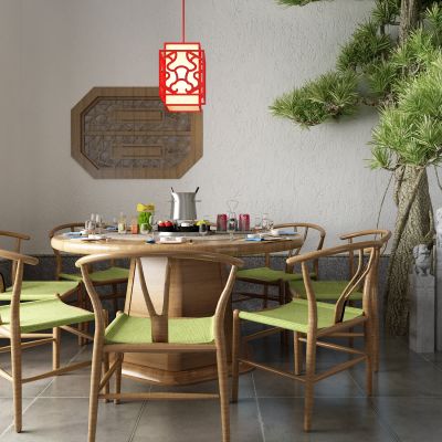 新中式餐桌 圆桌