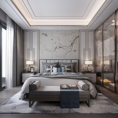 新中式样板间卧室