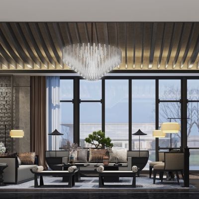 新中式售楼处3D模型