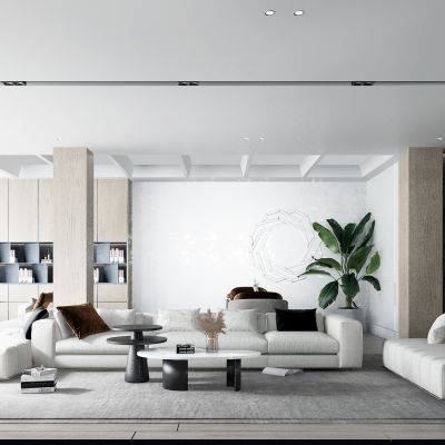 客厅餐厅转角沙发