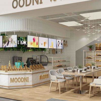 北欧现代面包 专卖店3D模型