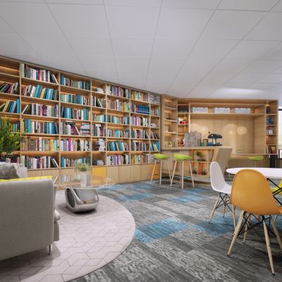 北欧现代阅读室