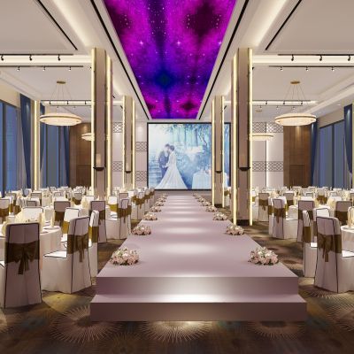 现代多功能厅宴会厅婚礼现场