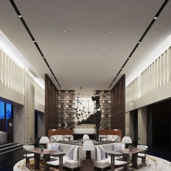 新中式会所售楼处3D模型