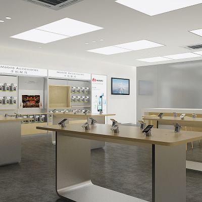 华为手机电脑专卖店展柜展台3D模型