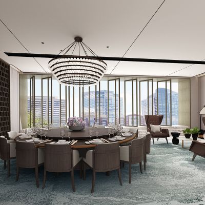 新中式酒店餐厅包间