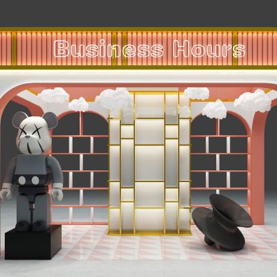 网红小店3D模型