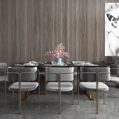 现代餐厅，餐厅，餐桌组合，