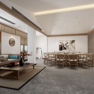 日式新中式餐厅包间