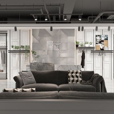 现代服装店3D模型