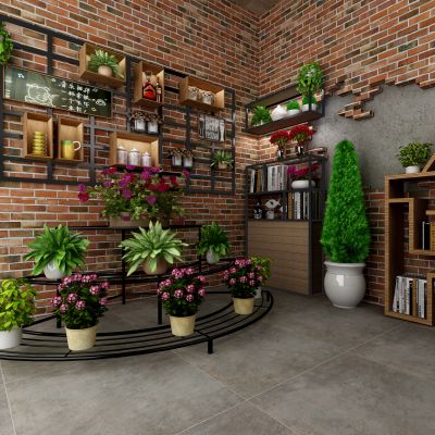 书架书房花架花盆