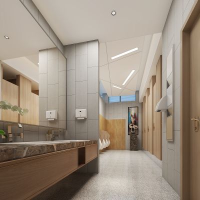 现代公共卫生间