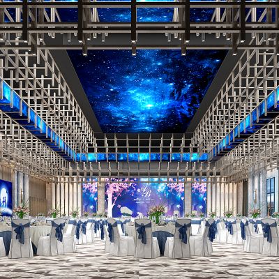 现代新中式婚礼宴会餐厅