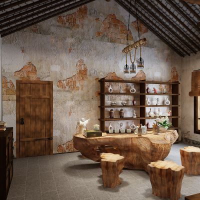 新中式民宿客厅