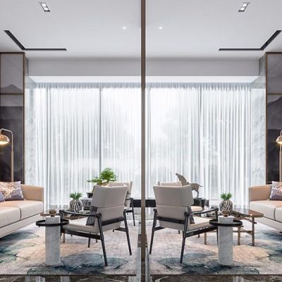 新中式港式会客厅