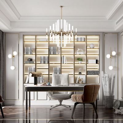 简欧欧式书房