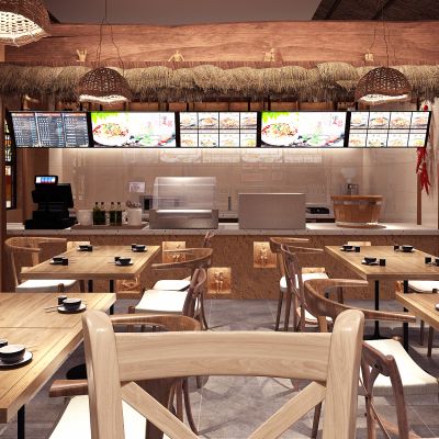 现代民宿农家院餐厅