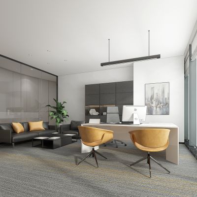 现代领导主管总经理办公室桌椅班台