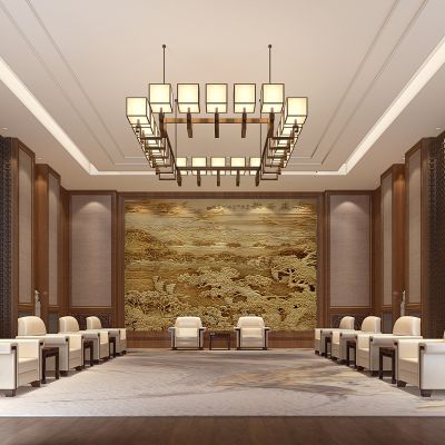 新中式会所贵宾接待室