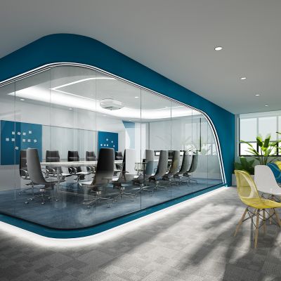 现代会议室3D模型