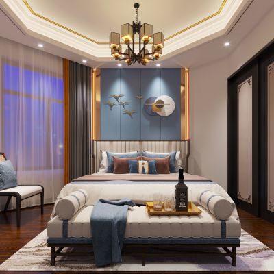 新中式主卧出