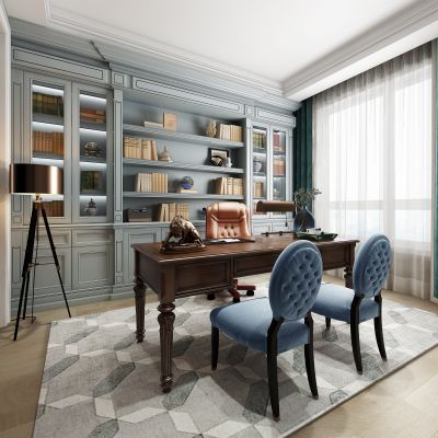 美式书房书
