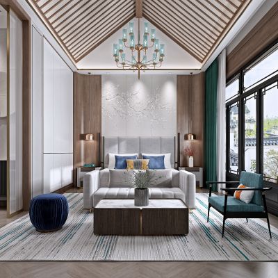 艾巴优-2020VIP学员投稿作品-新中式卧室