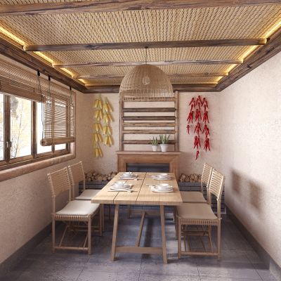 新中式民宿民俗餐厅