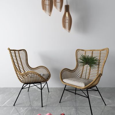 东南亚藤编椅 吊灯