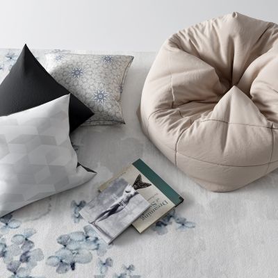 现代抱枕 地毯 懒人沙发