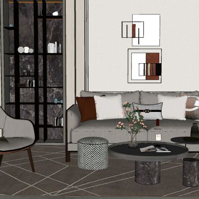 现代轻奢双人沙发