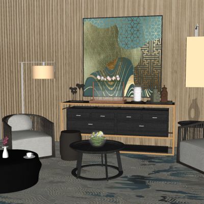 东南亚单人沙发