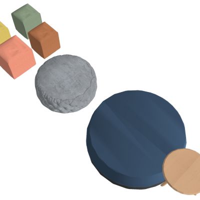 现代脚凳懒人沙发