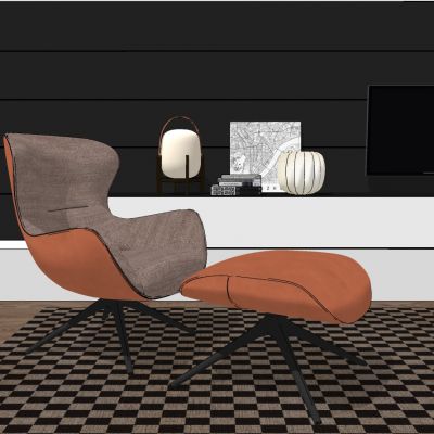 北欧现代单人休闲沙发