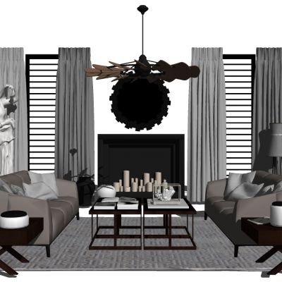 简欧式美式沙发