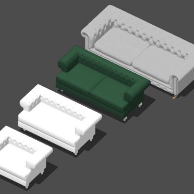 欧式美式皮革单人沙发