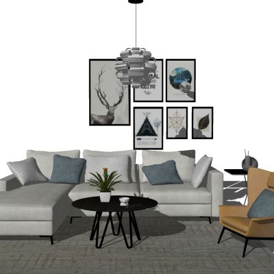 北欧现代转角沙发