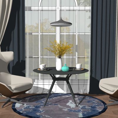 北欧现代单人休闲沙发