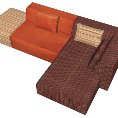 美式简约多人转角沙发