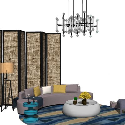 新古典弧形沙发