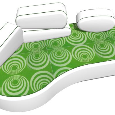 现代简约多人弧形异形沙发