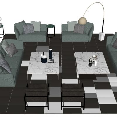 北欧现代别墅沙发