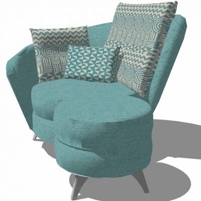 地中海欧式单人沙发