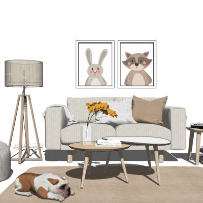 北欧现代小清闲沙发