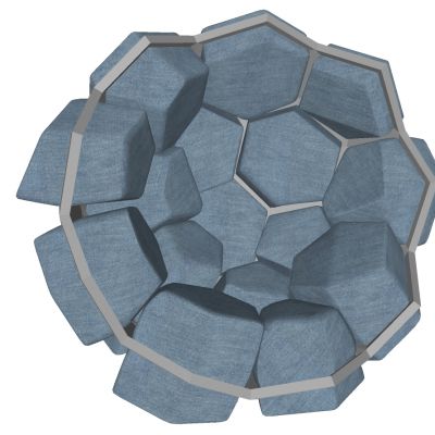 现代简约艺术异形休闲单人沙发