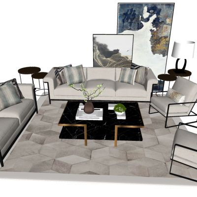 简欧式现代布艺沙发