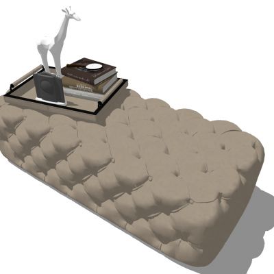 现代床尾凳脚踏饰品摆件组合