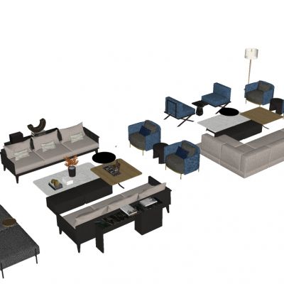 新中式转角沙发